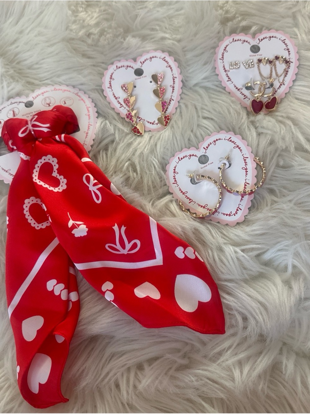 Earrings and scarf bundle